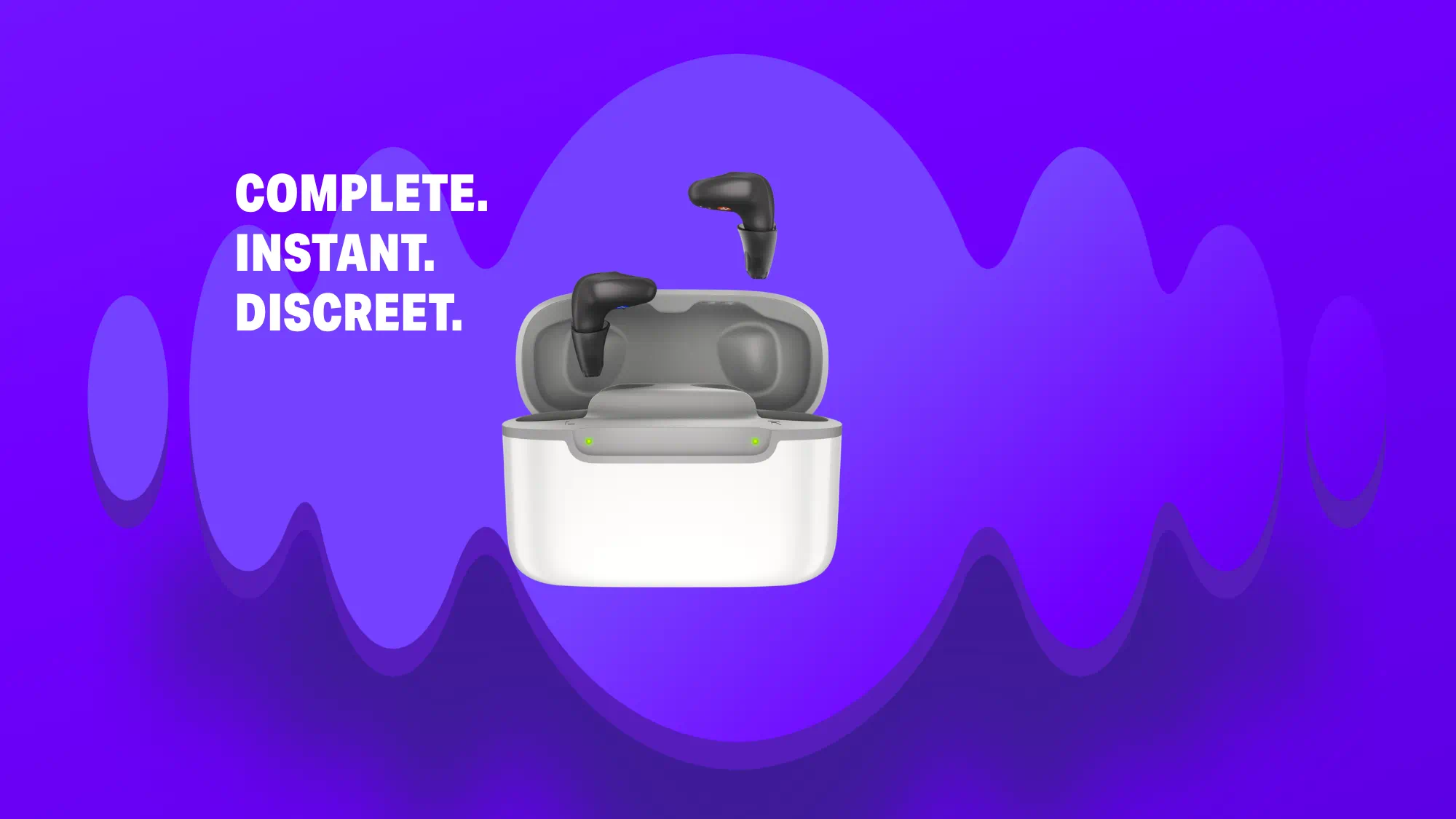 Signia Active Mini IX Product Image. Complete. Instant. Discreet.