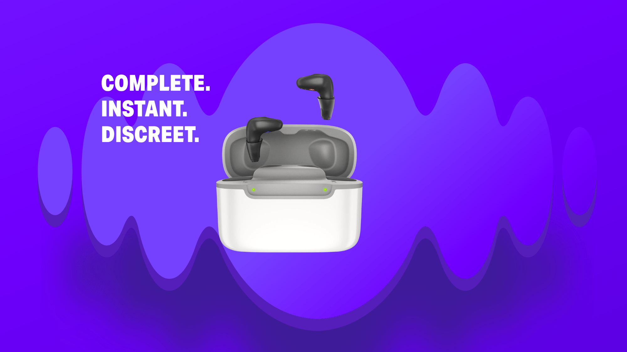 Signia Active Mini IX Product Image. Complete. Instant. Discreet.