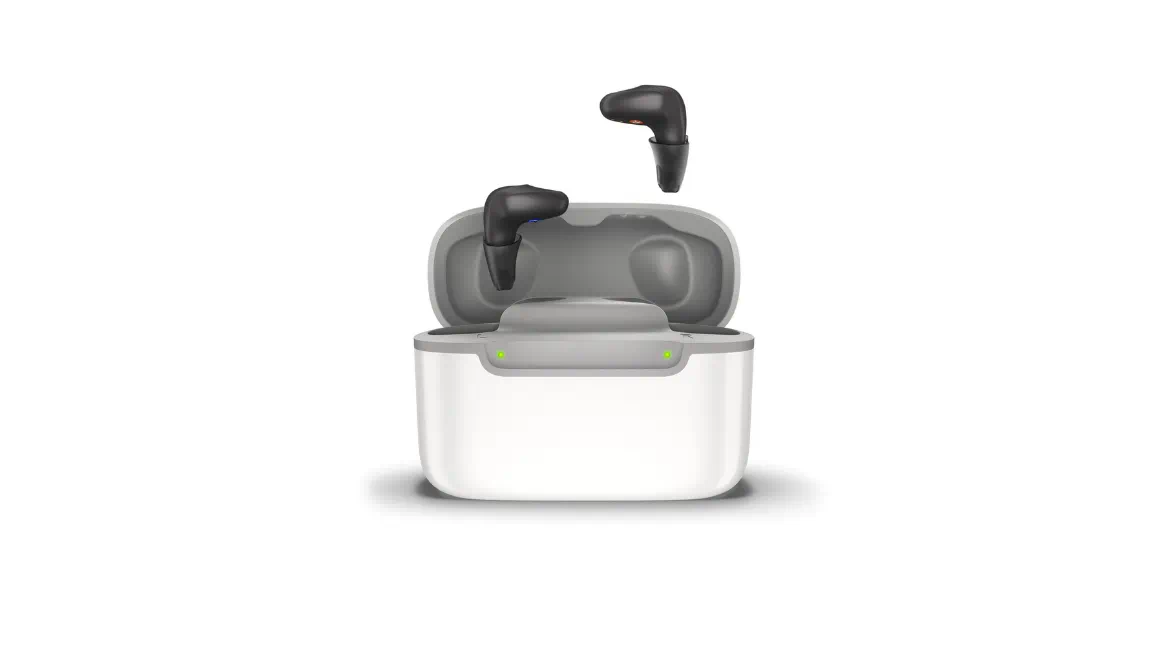 Signia Active Mini IX Product Image in Charging Case with Open Lid