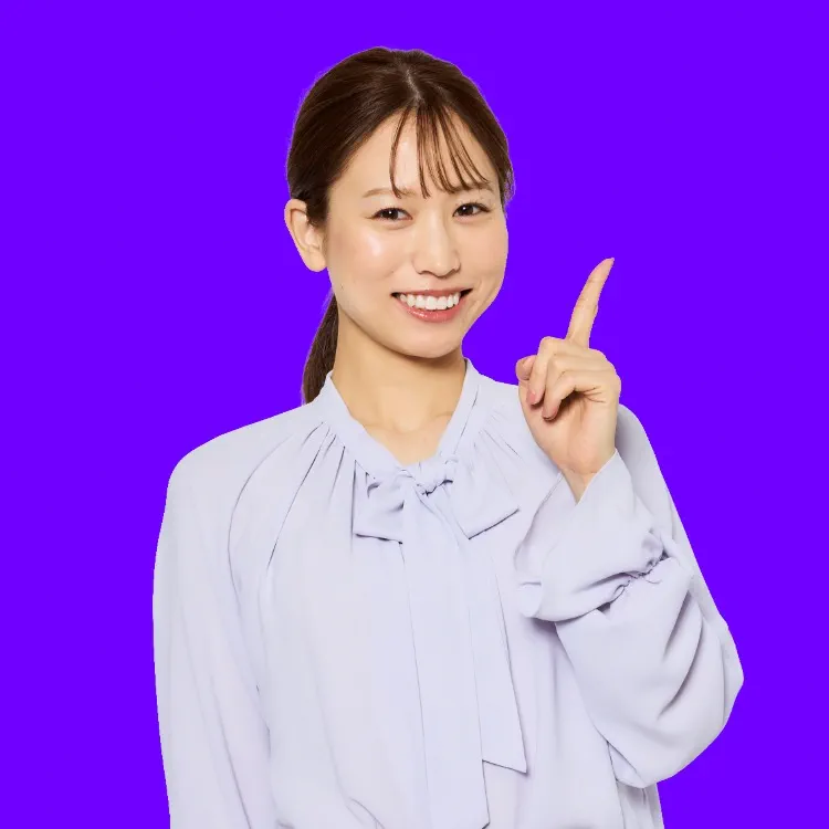 きこえのパートナー舩橋沙貴さんが指をさしている画像