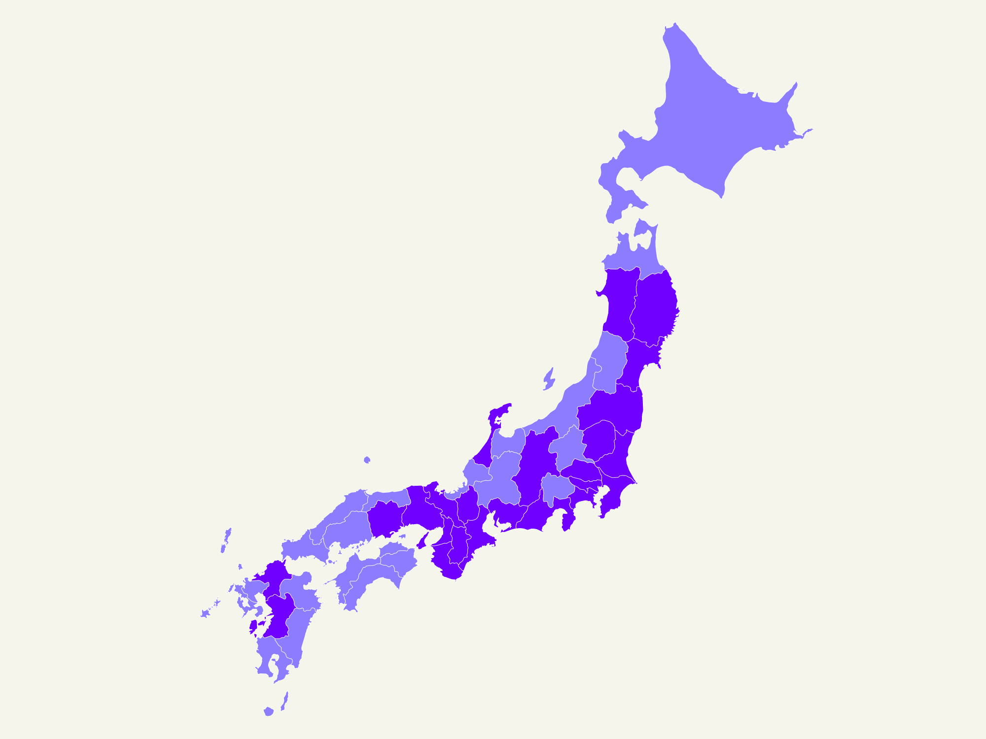ブルームジャパンの地図。
