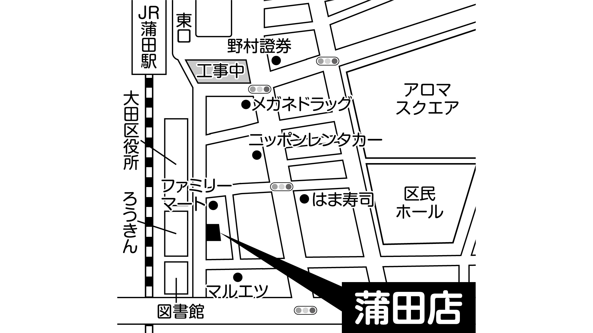 補聴器専門店ブルーム蒲田店の地図