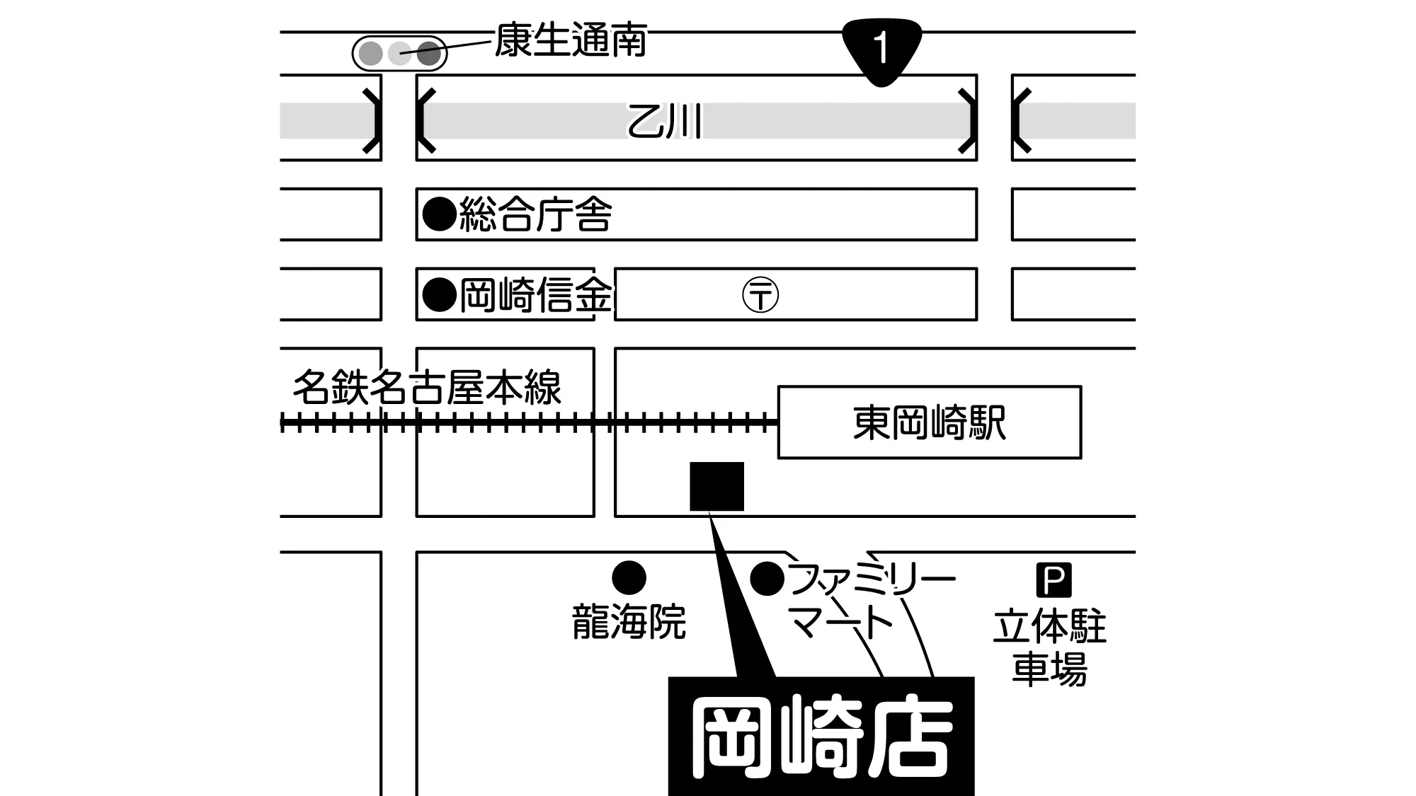ブルーム岡崎店マップ