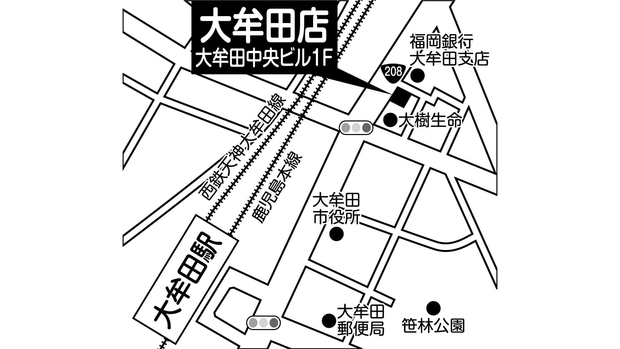 補聴器専門店ブルーム大牟田店の地図