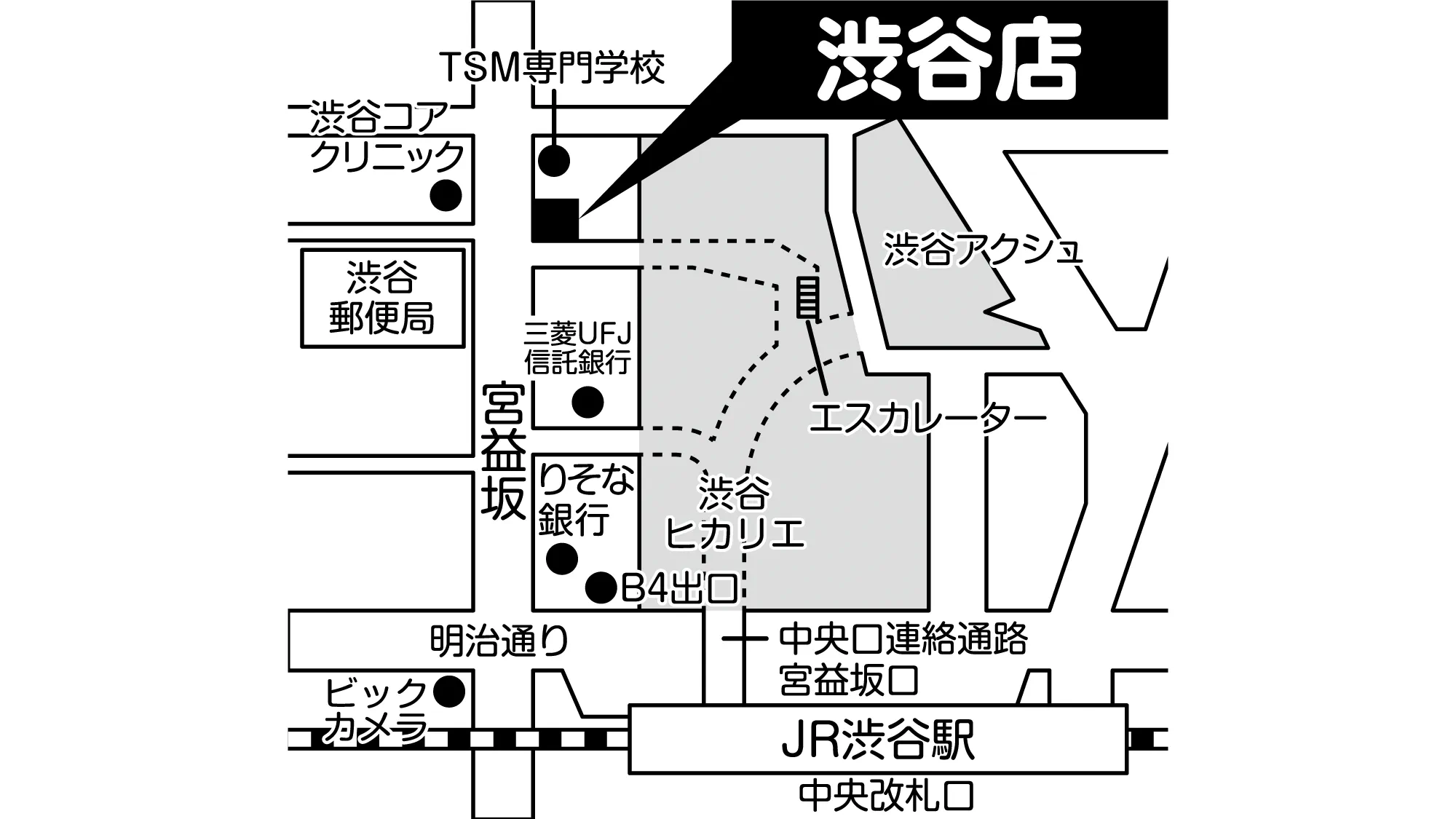 補聴器専門店ブルーム渋谷店の地図