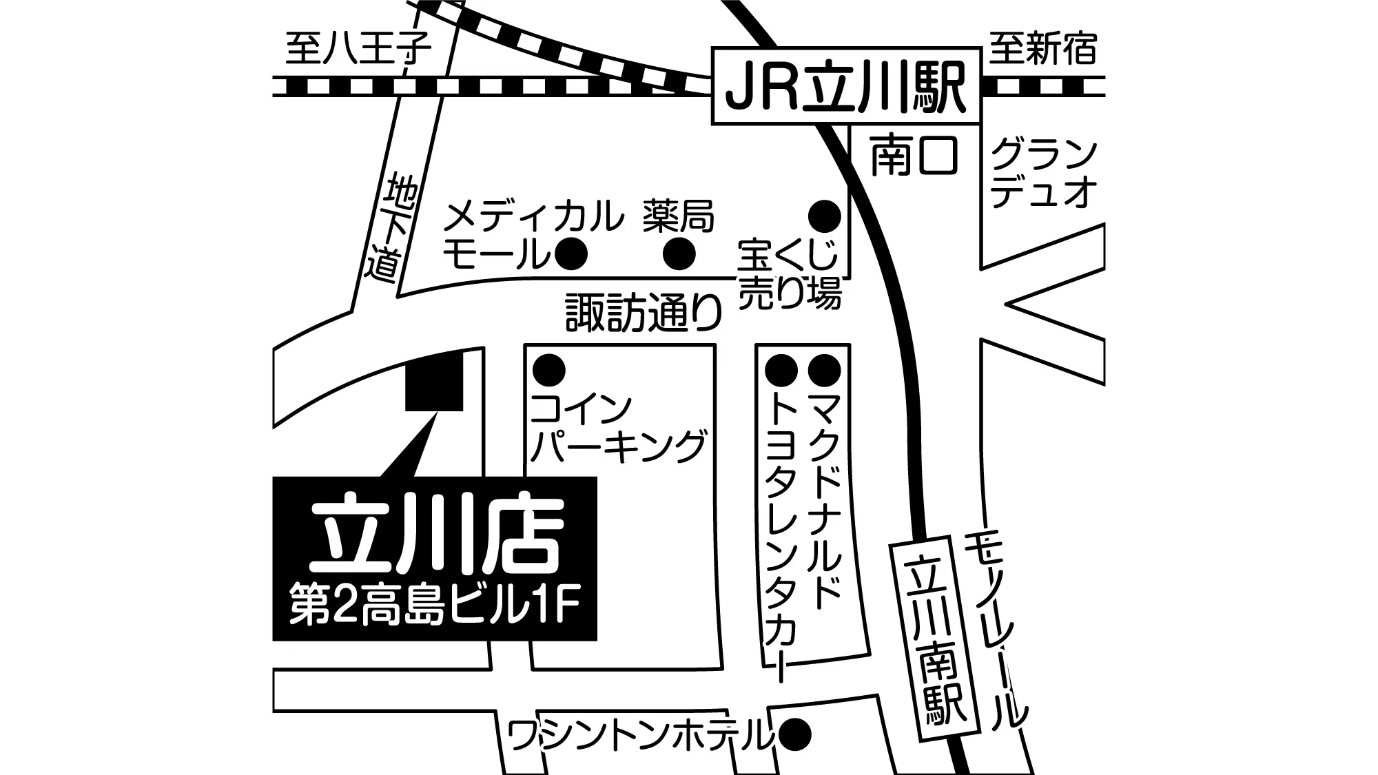 補聴器専門店ブルーム立川店の地図