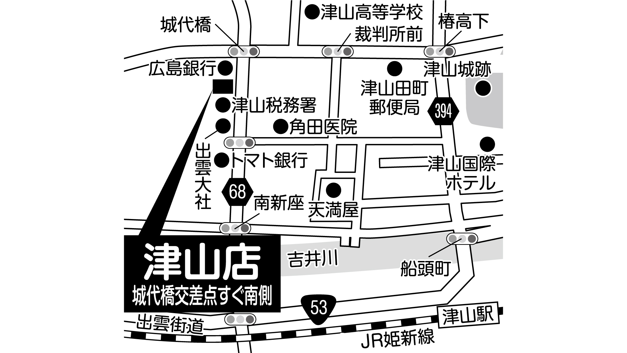 補聴器専門店ブルーム津山店の地図