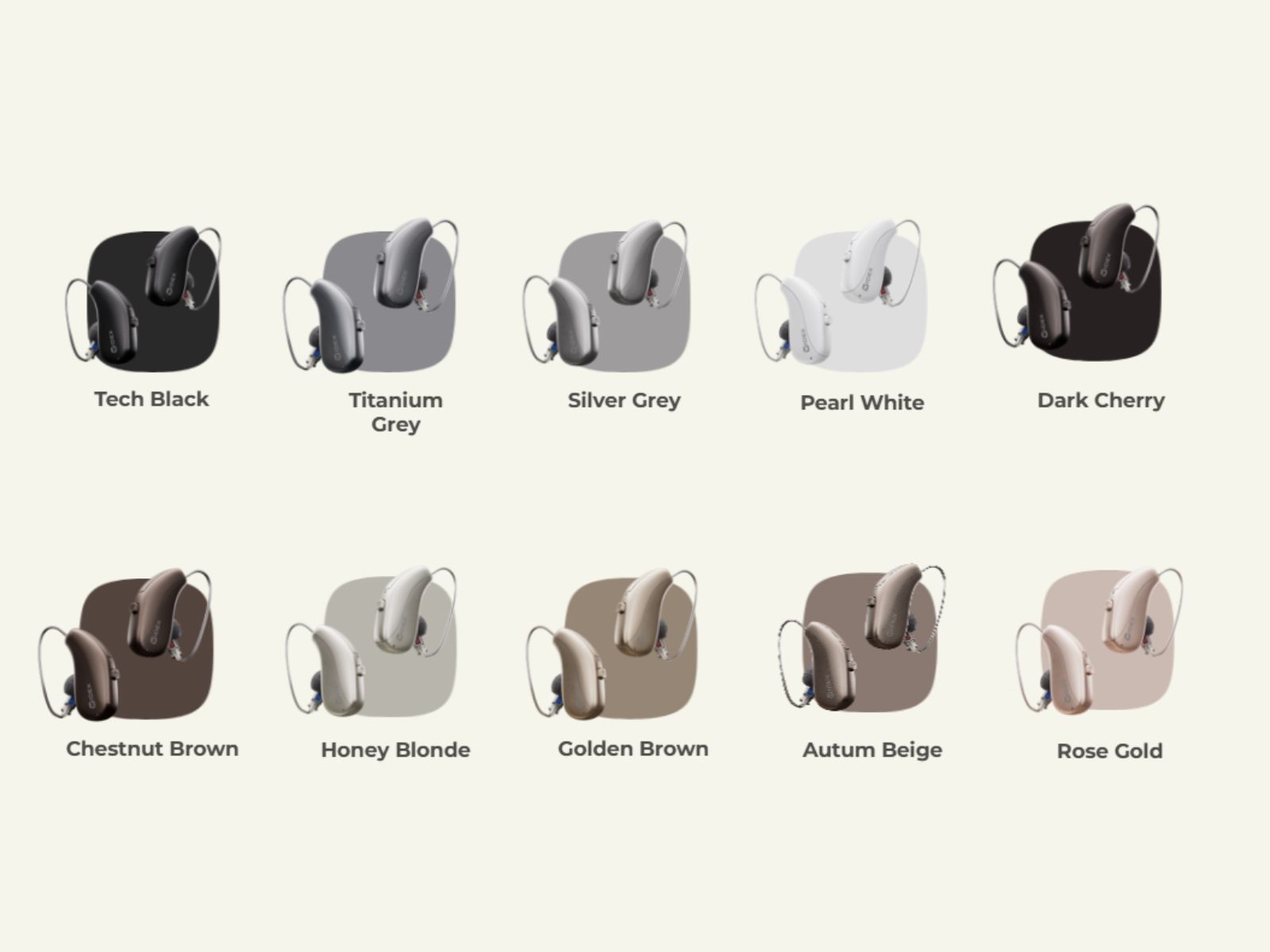 Widex Allure AI Hearing Aid RIC colour options