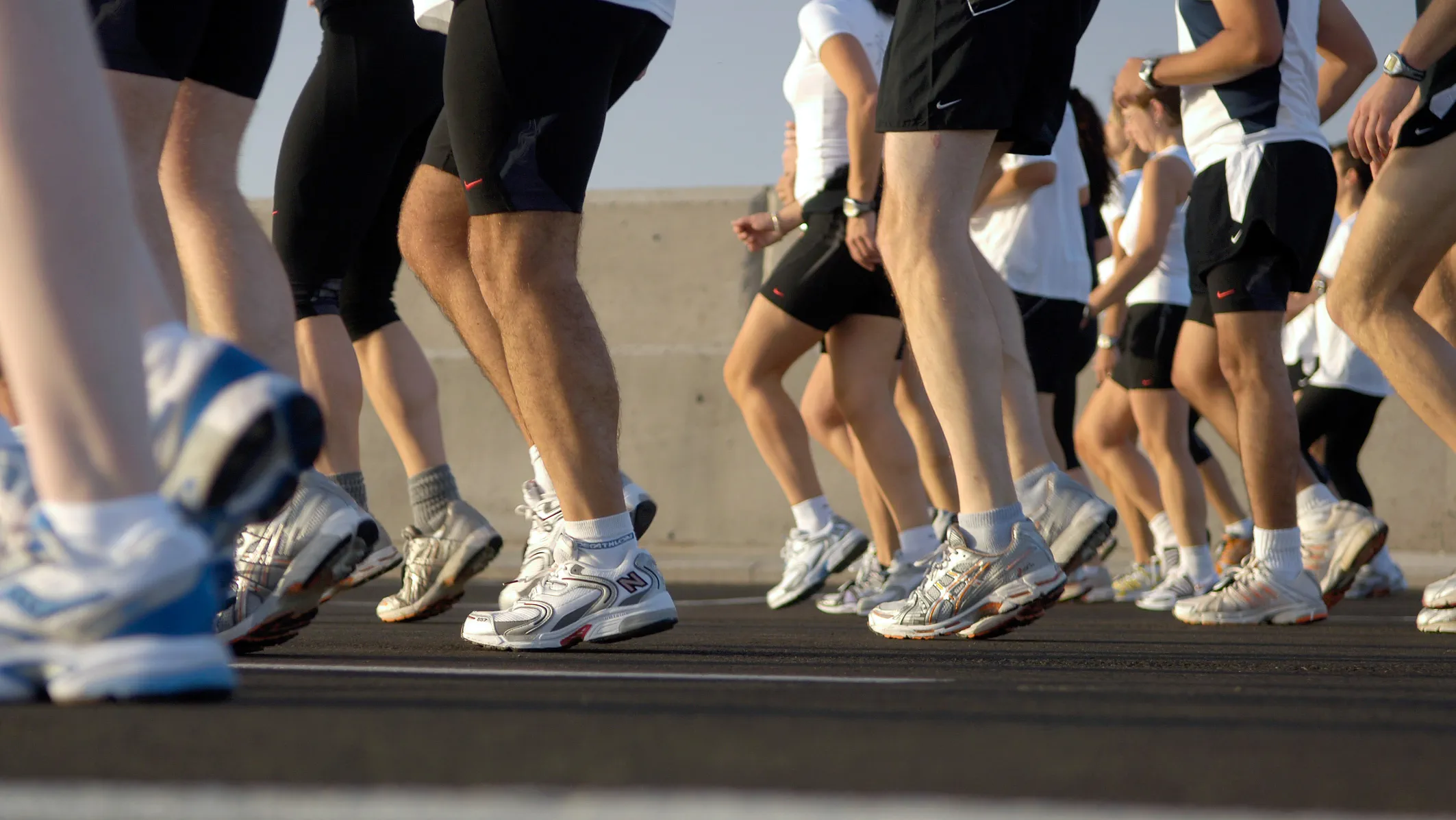 legs of people with hearing loss running together 