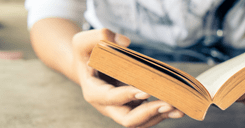reading a book