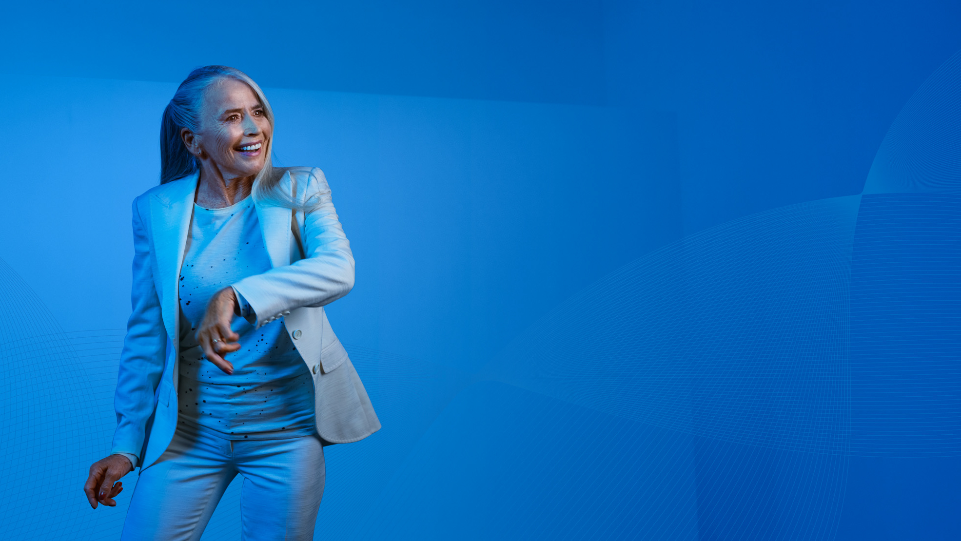 Woman dancing wearing Signia AX hearing aids