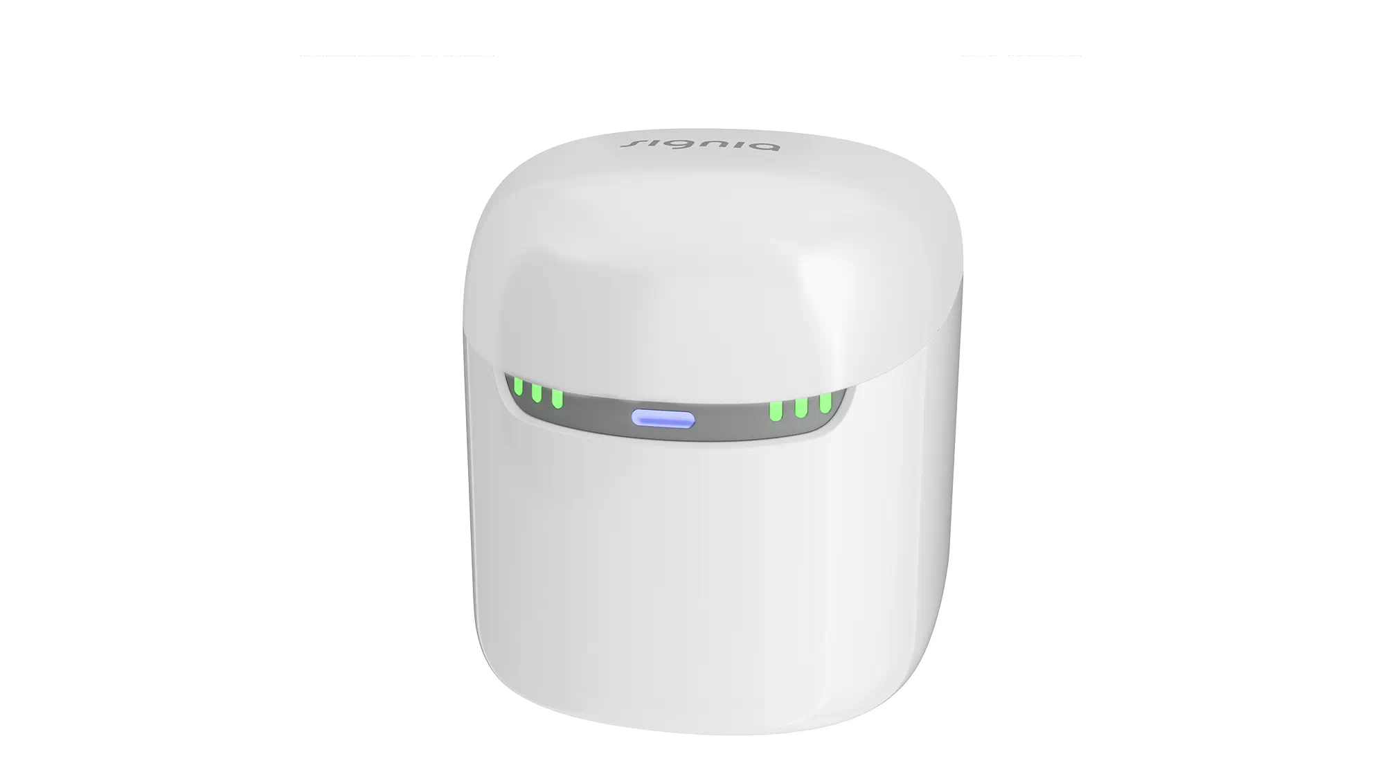 Dry and clean charger for Signia IX hearing aids for best maintenance.