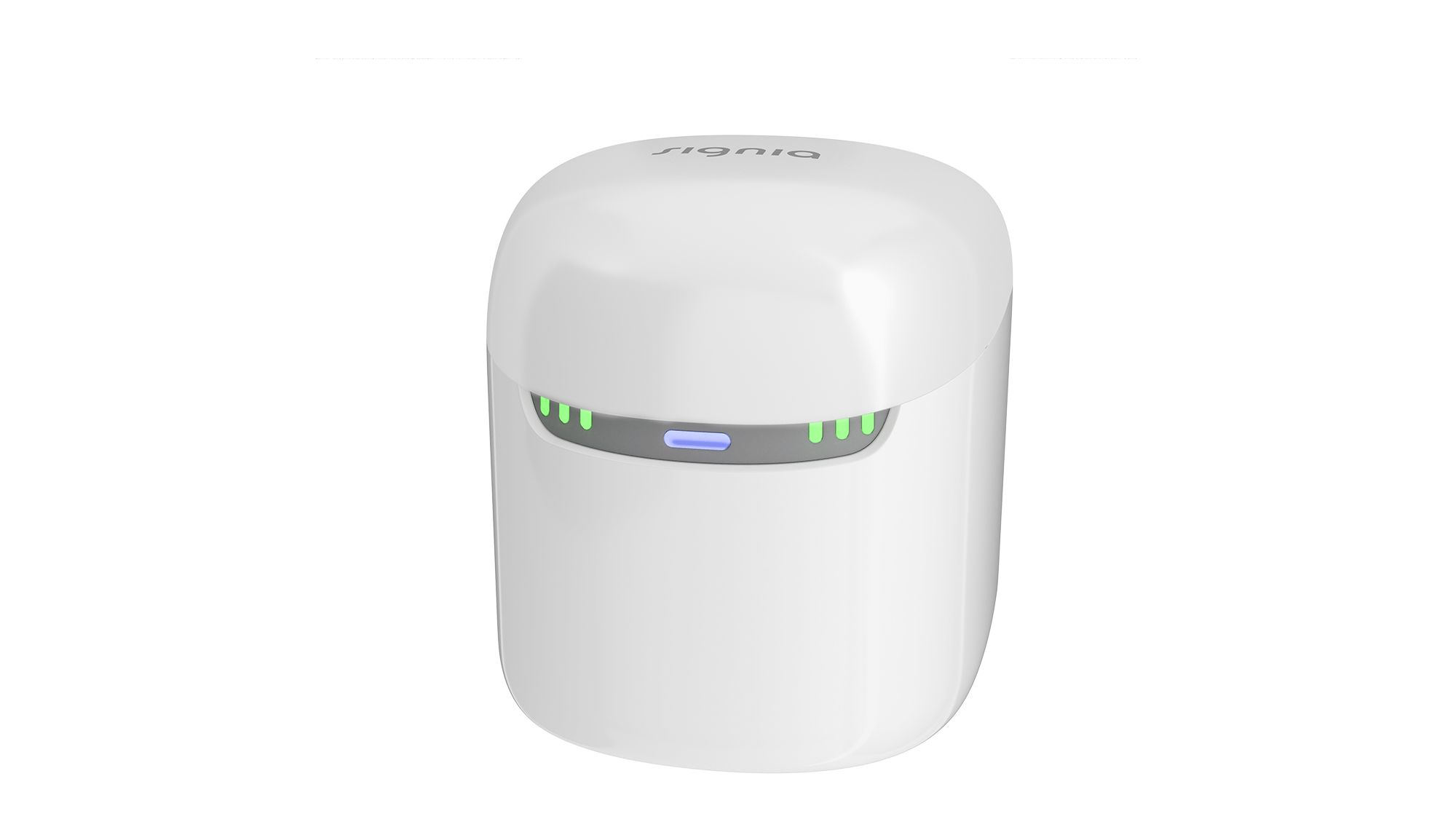 Dry and clean charger for Signia IX hearing aids for best maintenance.