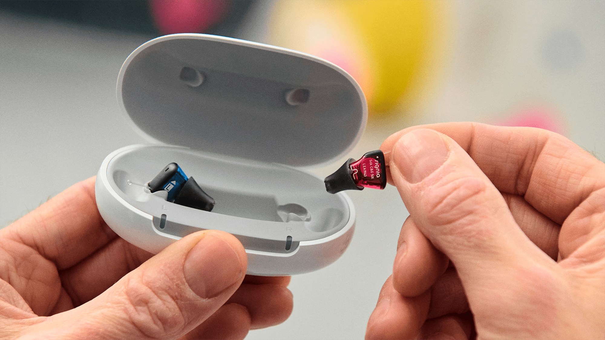 Signia pure in hands hearing aids