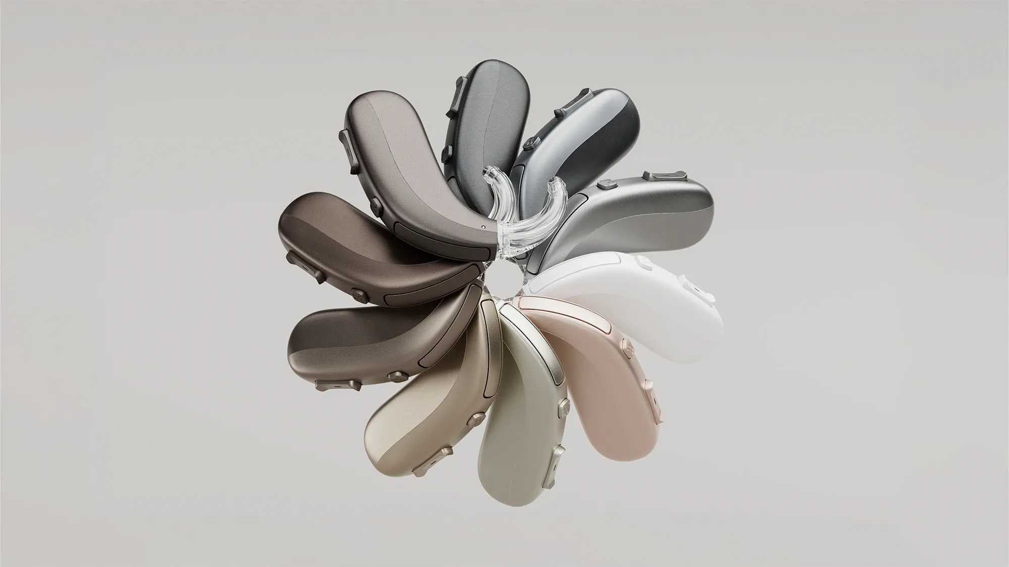 Widex Allure BTE R D hearing aids colour range - behind the ear aid