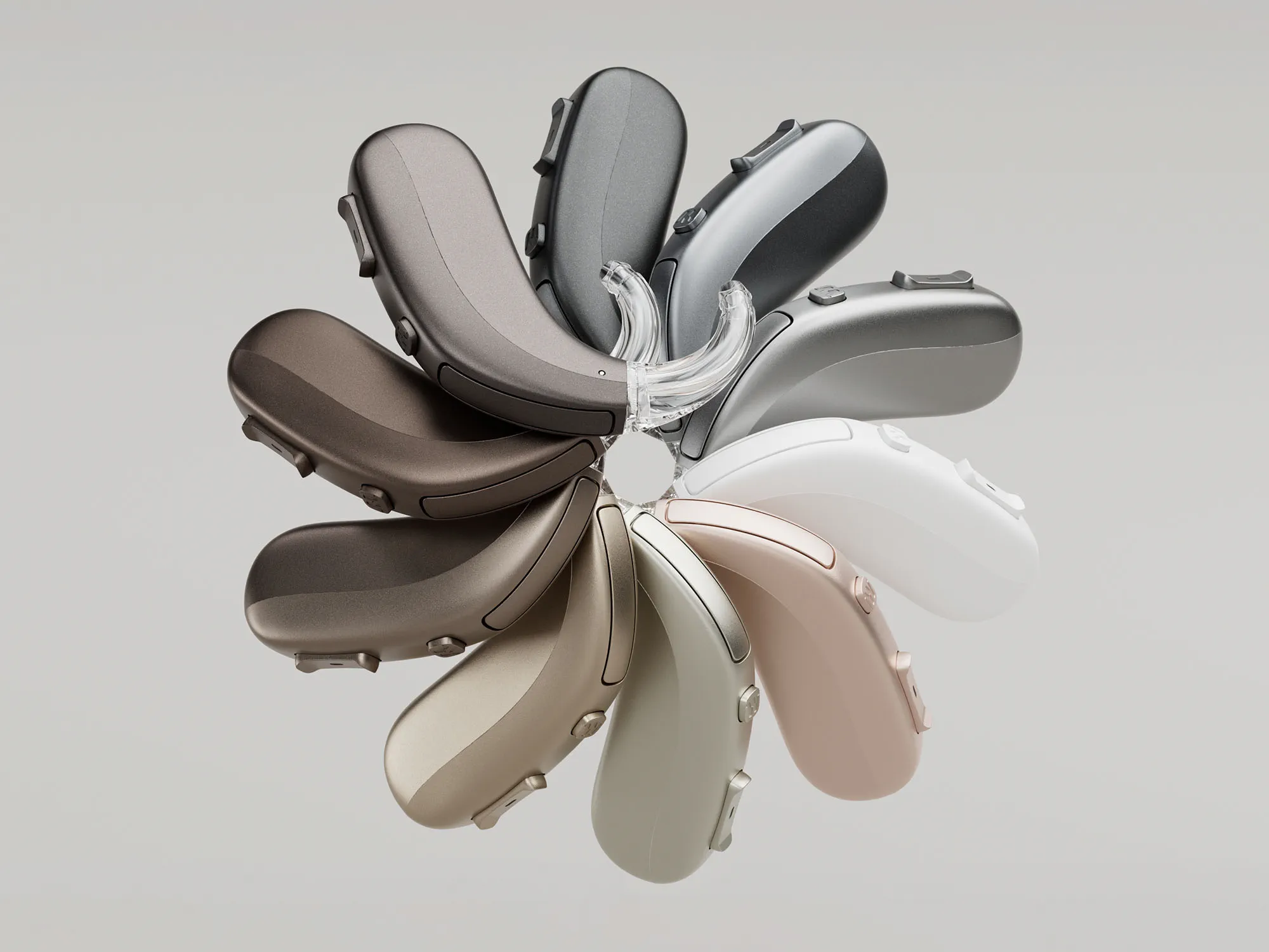 Widex Allure BTE R D hearing aids colour range - behind the ear aid