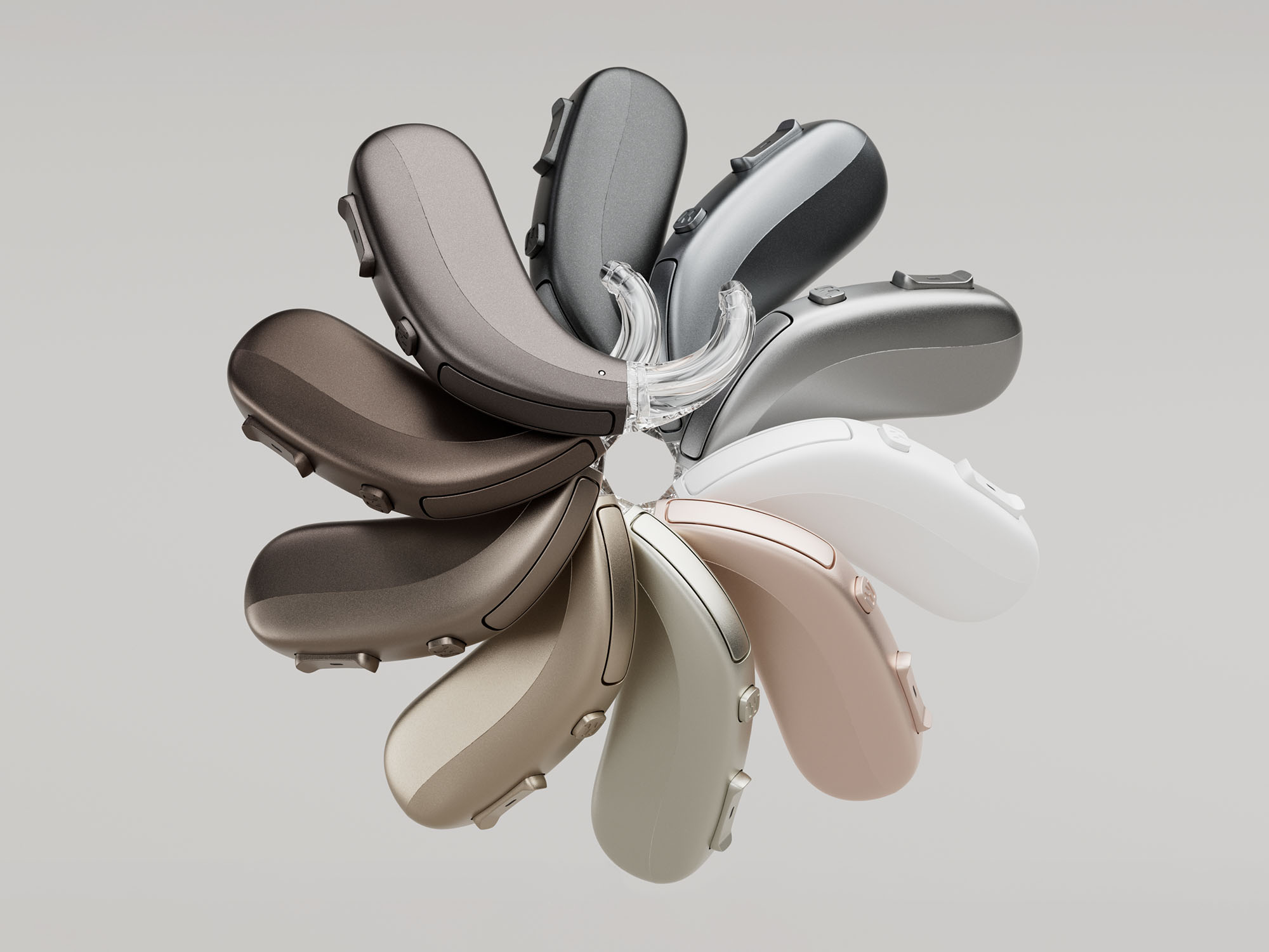 Widex Allure BTE R D hearing aids colour range - behind the ear aid