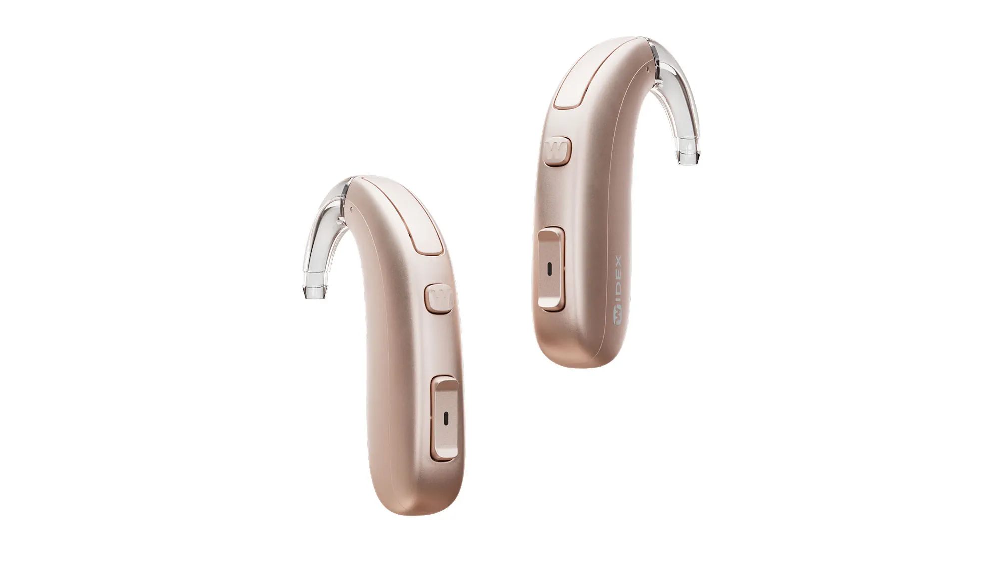 Widex Allure BTE R D hearing aids colour rose gold - behind the ear aid