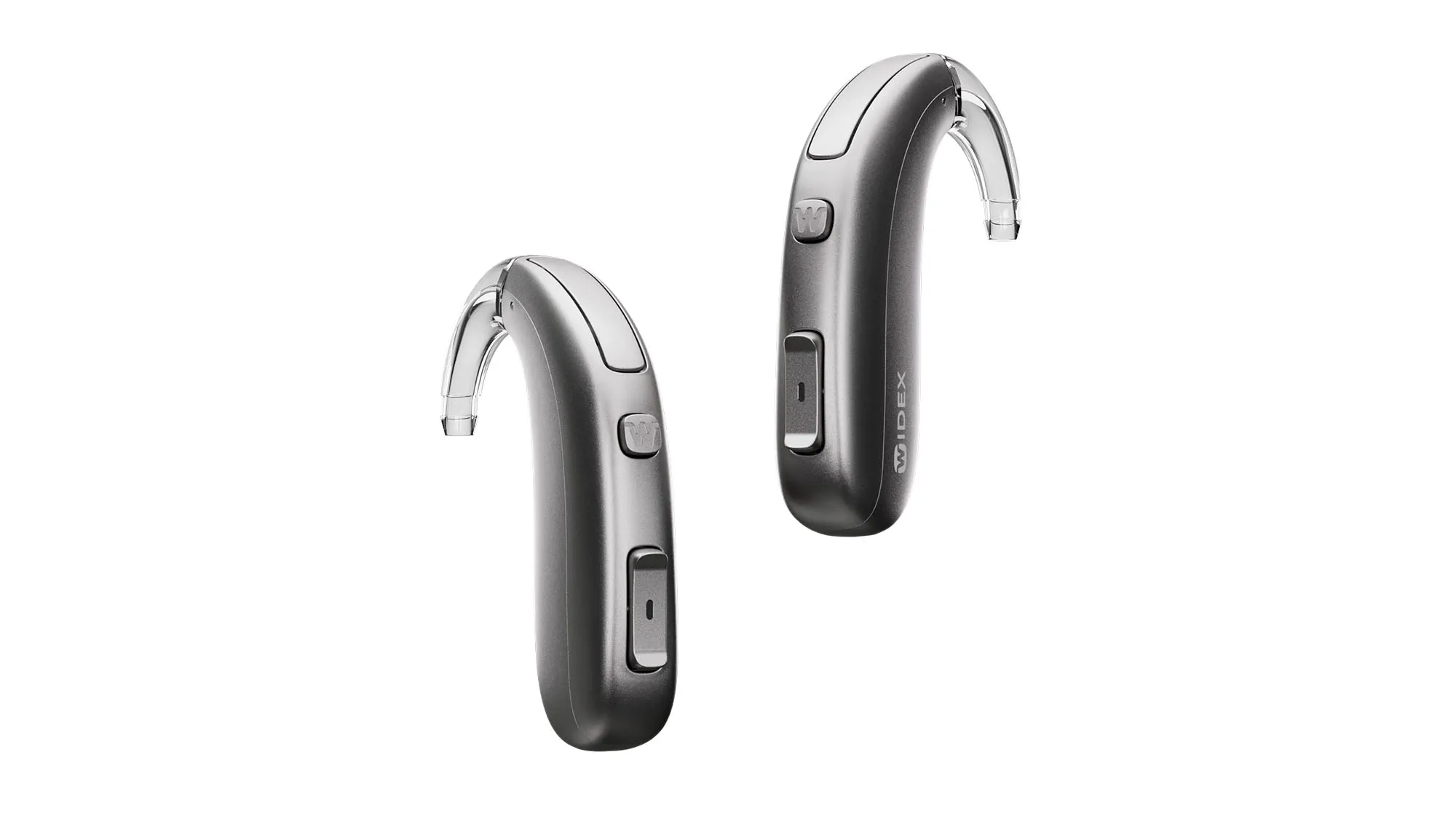 Widex Allure BTE R D hearing aids colour silver grey - behind the ear aid