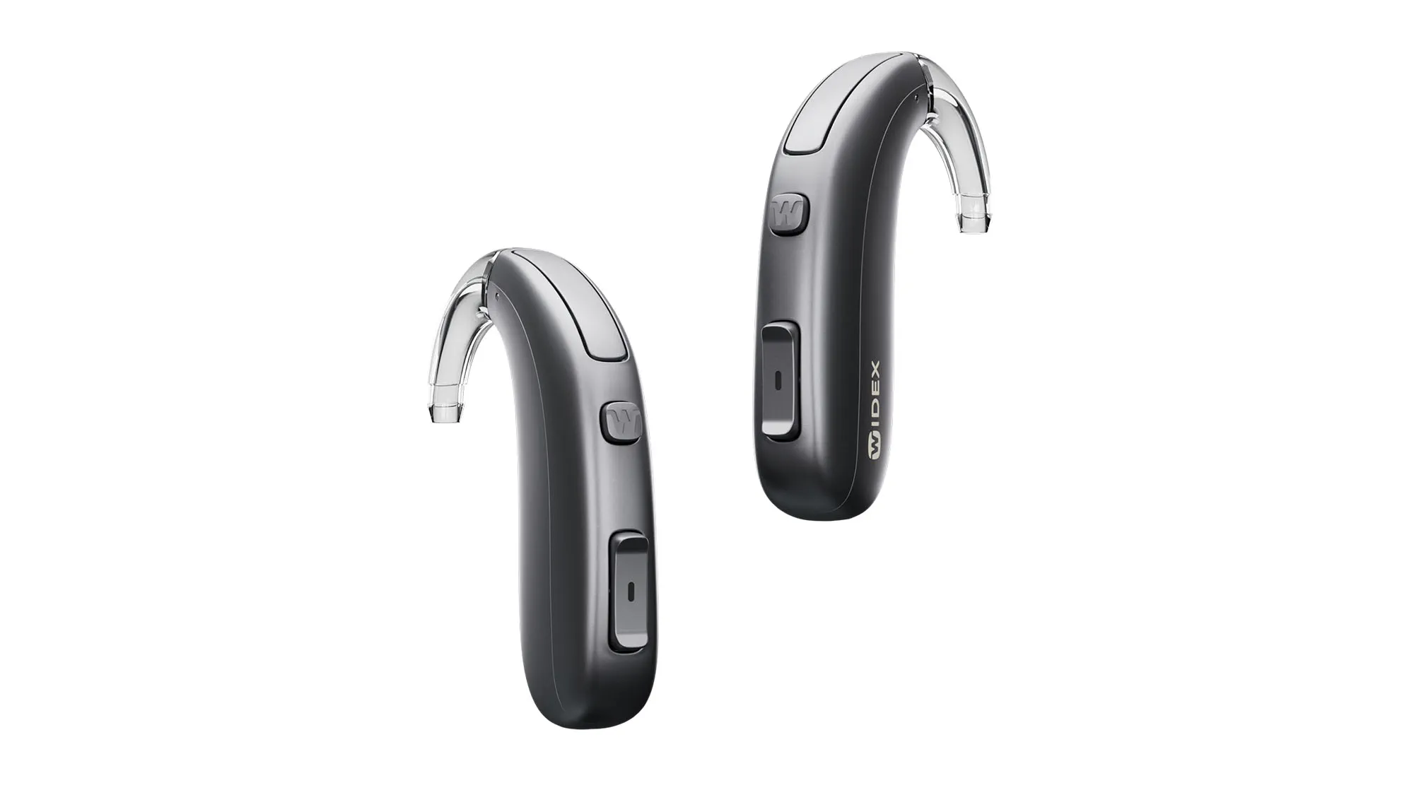 Widex Allure BTE R D hearing aids colour titanium grey - behind the ear aid
