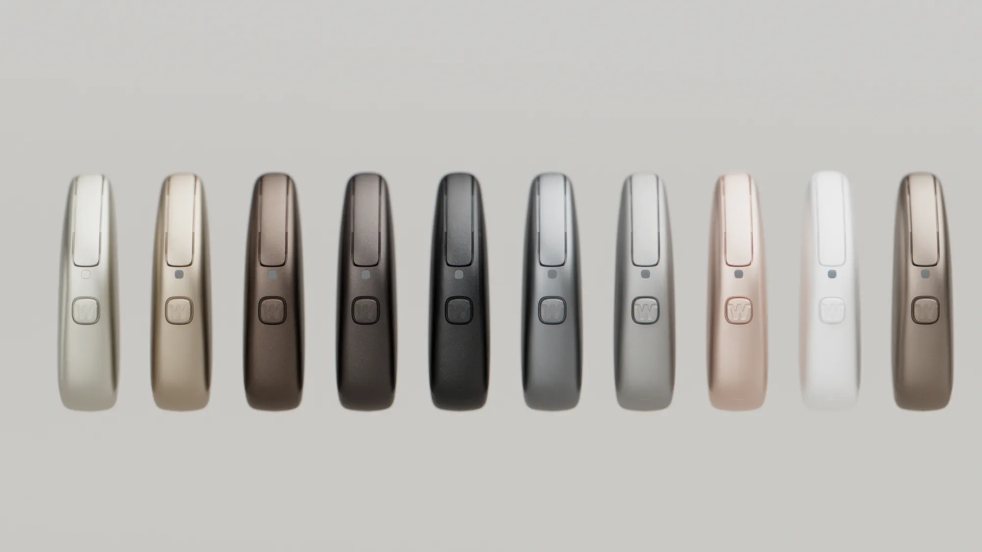 Widex Allure hearing aids colour range matching every ear and skin colour.
