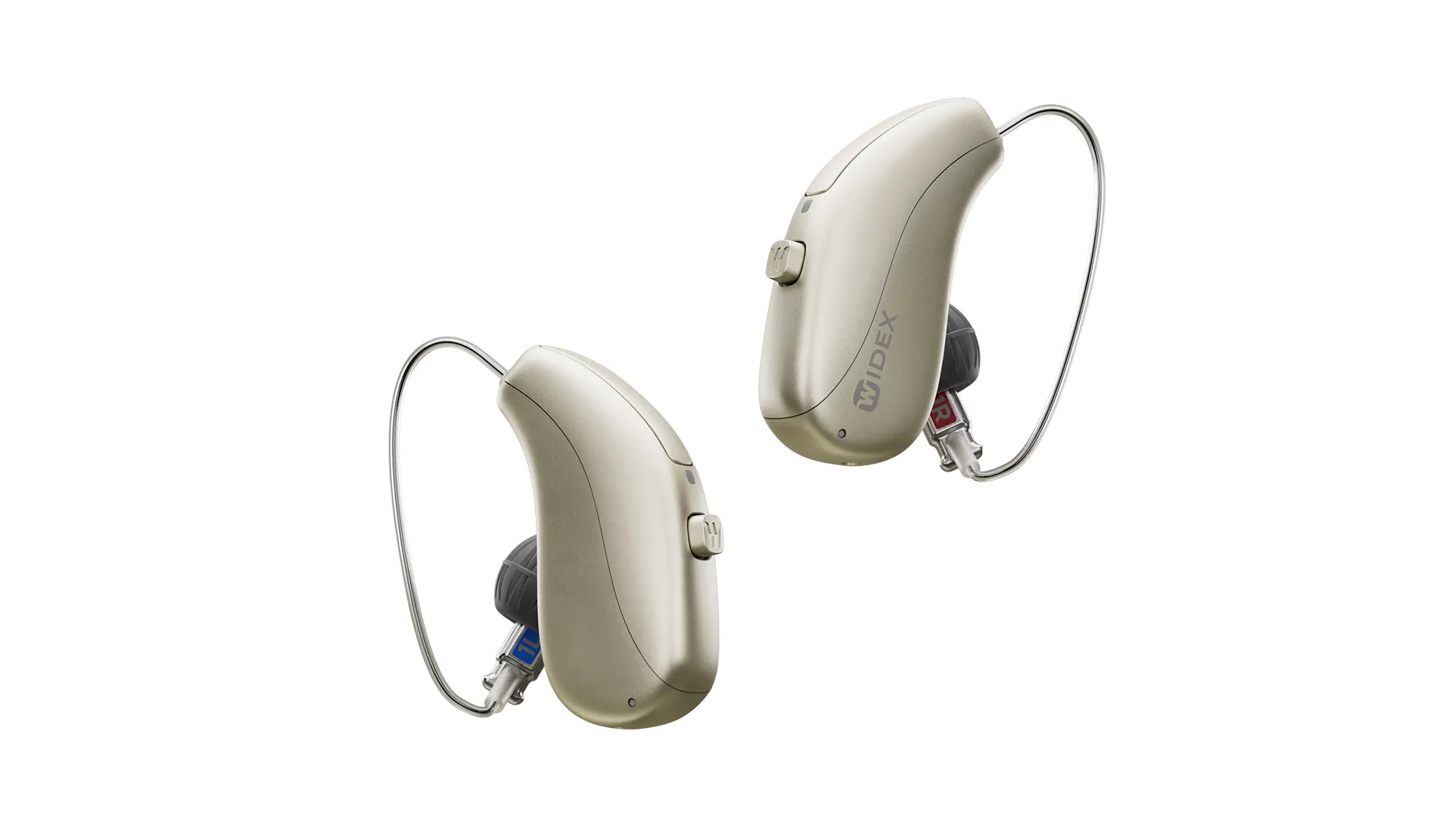 Widex Allure RIC R D hearing aids colour honey blonde - receiver the ear aid