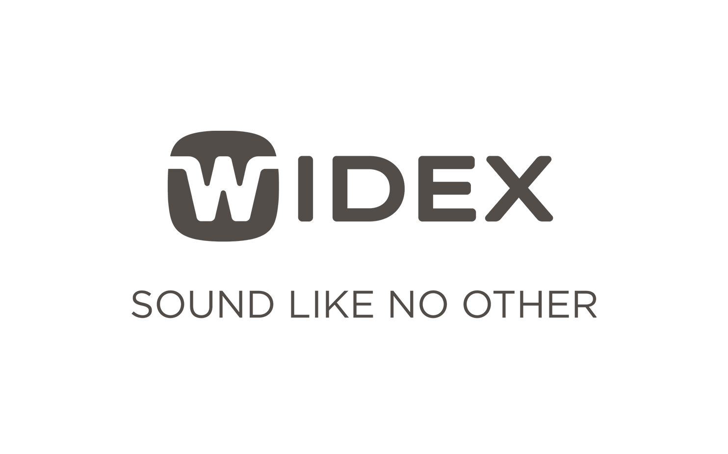 Widex logo for Widex hearing aids - sound like no other