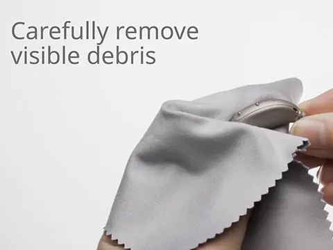 Tutorial showing a step-by-step guide on how to properly clean behind-the-ear (BTE) and receiver-in-canal (RIC) hearing aids.