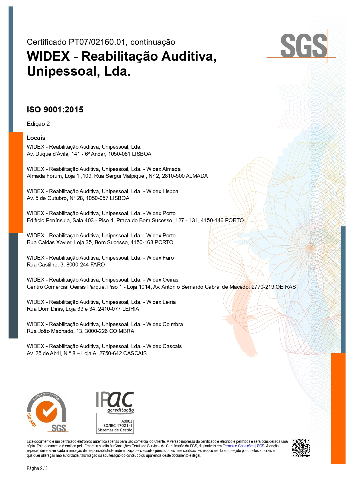 Certificato SGS ISO 9001