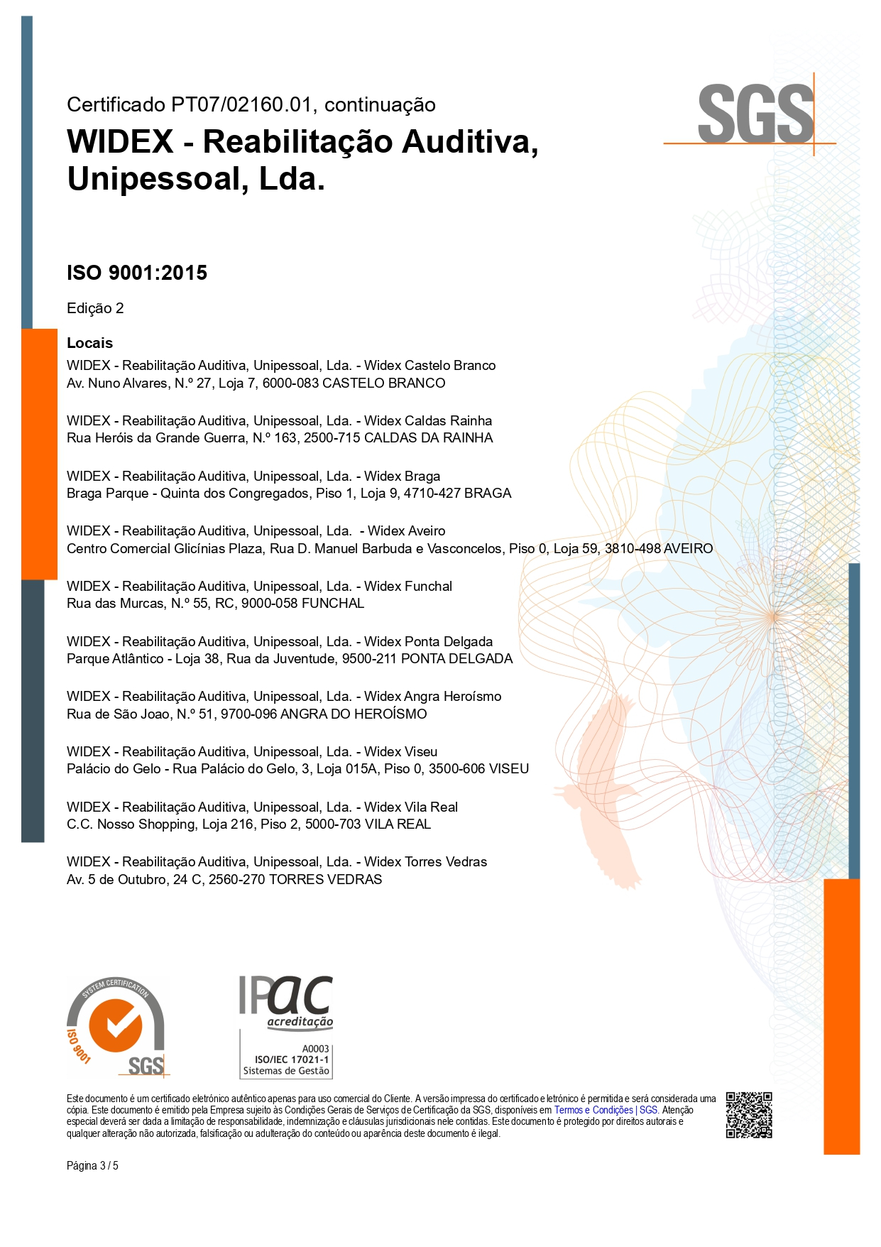Certificato SGS ISO 9001