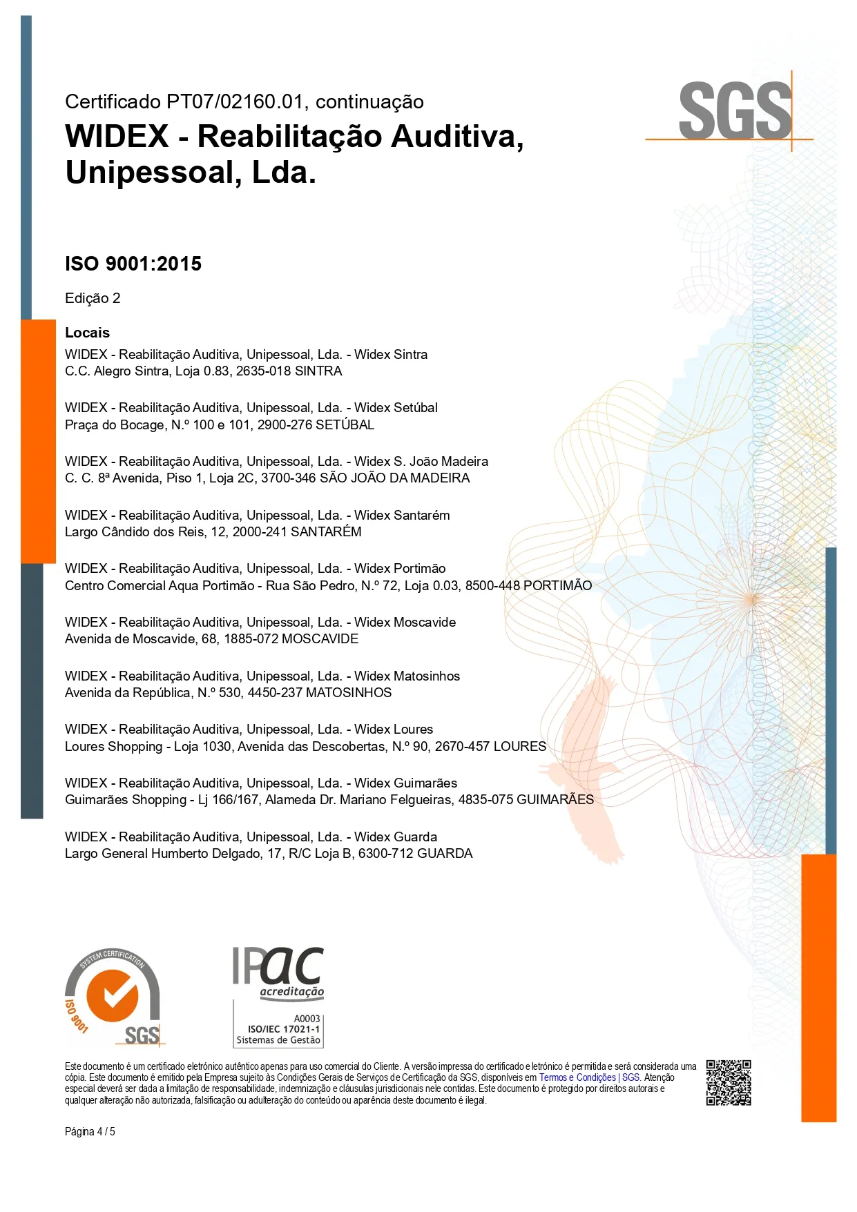 Certificato SGS ISO 9001